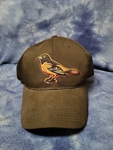 1990s Baltimore Orioles MLB Snapback Black Hat With Oriole Logo - Baseball Cap - Bild 1 von 7