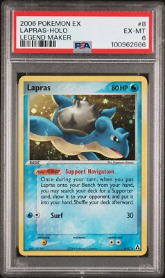 2012 POKEMON EX LEGEND MAKER LAPRAS #8 HOLO FOIL PSA 6 EX #100962666 - Image 1 of 2