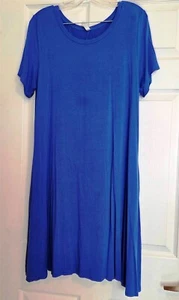 Korsis Damen Hemdblusenkleid Gr. 2XL einfarbig royalblau NEUWERTIG! - Bild 1 von 3