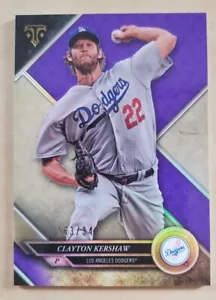 CLAYTON KERSHAW DODGERS 2017 TOPPS TRIPLE THREADS #16 PURPLE CARD #/ 340 - Picture 1 of 2