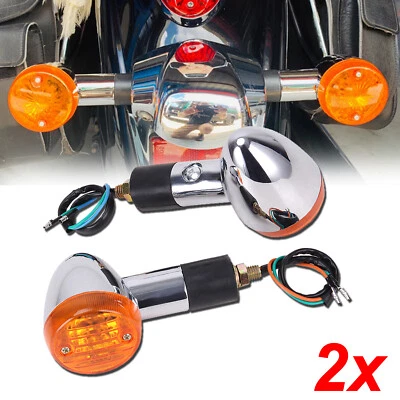 Front /Rear Turn Signal Fit For Kawasaki Vulcan 750 800 900 1500 1600 1700 2000 - Image 1 of 4