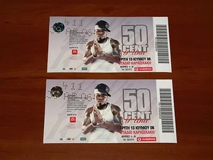 50 CENTAVOS G UNIDAD 2x *RARAS* ENTRADAS ATENAS GRECIA HIP HOP CONCIERTO EN VIVO Junio 2006 - Imagen 1 de 1