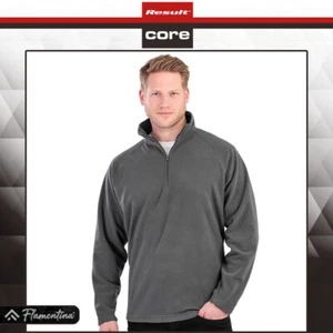 Mens Fleece Half Zip Jacket Top Work Workwear Pullover Microfleece Windproof - Picture 1 of 13