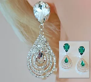 Pendientes de estrás glamorosos estilo real - Imagen 1 de 10
