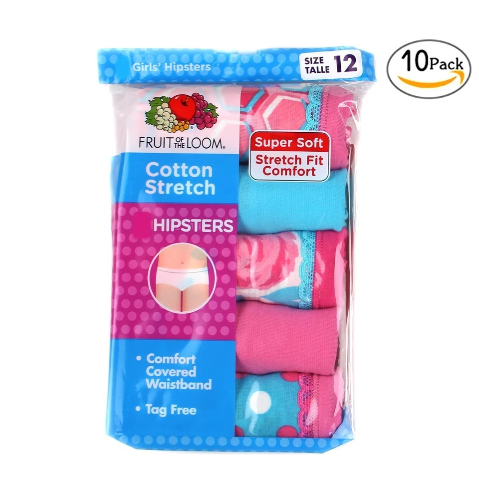Fruit of the Loom Girls Cotton Stretch Hipsters Panty 10-PK - Image 1 of 1