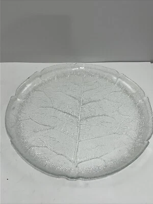 Plato redondo Arcoroc France Aspen hoja 13" excelente vintage Foto 1 de 3