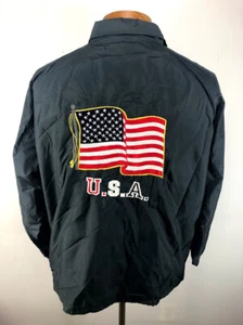 Vintage Auburn Sportswear Snap Button USA Embroidered Slate Gray Jacket Adult XL - Picture 1 of 6
