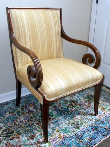 Vtg Art Deco REGENCY ARM ACCENT Side CHAIR Dramatic Arms  Hollywood Glam Cover