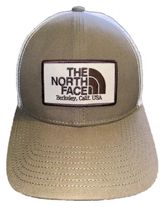 The North Face Berkeley California USA Trucker Hat Snapback Navy Green White Cap - Picture 1 of 9