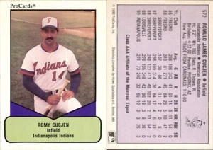 Romy Cucjen 1990 ProCards AAA #572 RC Card FREE SHIP *AutographDen* - Picture 1 of 1