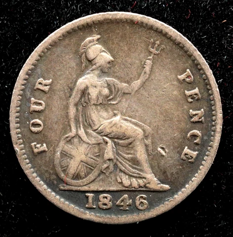 KAPPYSCOINS G5014  GREAT BRITAIN 1846  QUEEN VICTORIA  SILVER GROAT FOURPENCE fi Cover