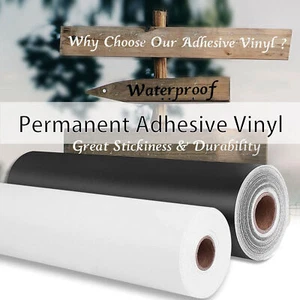 Vinyl Glossy Matte Self-Adhesive Permanent Vinyl for Cameo Cut Silhouette DIY - Picture 1 of 25