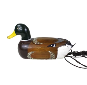 Vintage 1989 Mallard Duck Telemania Phone Landline Wooden Retro Quirky - Picture 1 of 17
