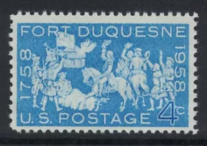 Scott 1123- Fort Duquesne Occupation, 200 Années- MNH 4c 1958- Inutilisé Timbres - Photo 1/1