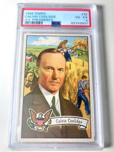 1956 Topps U.S. Presidents Calvin Coolidge #32 PSA 4 New label Rare Low Pop 4