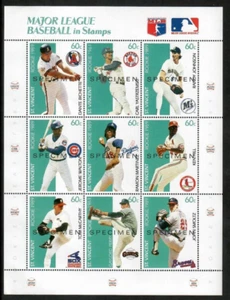 St. Vincent 1989 MLB Baseball - Randy Johnson - Sheet of 9 SPECIMEN Stamps - MNH - Picture 1 of 1
