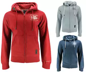 CROSSHATCH Herren Sweatjacke Jacke RENNON ZIP THRU HOODY SWEAT Kapuze Print NEU - Bild 1 von 6