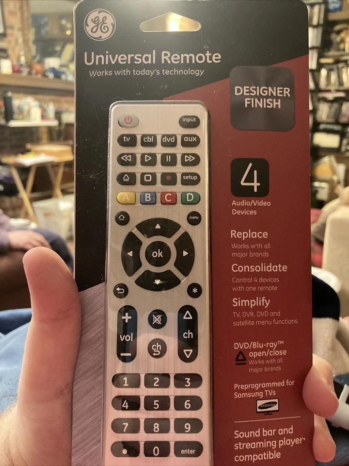 GE General Electric 33710 Ultra Pro 4-Device Universal Remote Control  New S-50 - Image 1 of 1