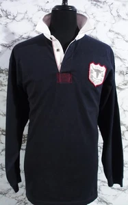 MENS R.M. WILLIAMS DEEP NAVY BLUE RUGBY JUMPER/TOP, EMBROIDERED BADGE/75 SIZE LG - Foto 1 di 10