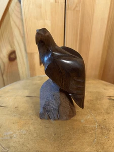 Hecho En México arte madera tallada águila figura 2.75x5” (5189) - Imagen 1 de 6