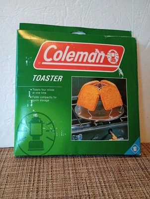 Vintage Coleman Camp Stove 4 Slice Toaster Aluminum 807a723t Bin 912 - Image 1 of 2