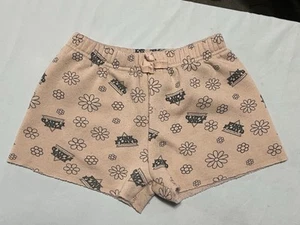 Girls Pink Floyd Dreamy Fleece Shorts Peach Orange Size M - Picture 1 of 3