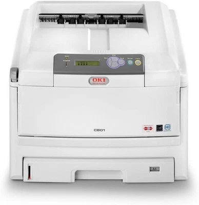 OKI C801N NETWORK WORKGROUP OFFICE 1200DPI FAST 32PPM A3 LED COLOR LASER PRINTER - Image 1 of 4