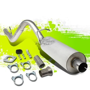 STAINLESS STEEL CATBACK MUFFLER EXHAUST 2.5" TIP+RESONATOR FOR 86-00 CHEROKEE - Picture 1 of 5