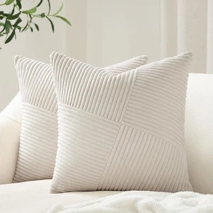 Topfinel 12x12 Inch Decorative Pillow 12" x (Pack of 2), Cream - Picture 1 of 8