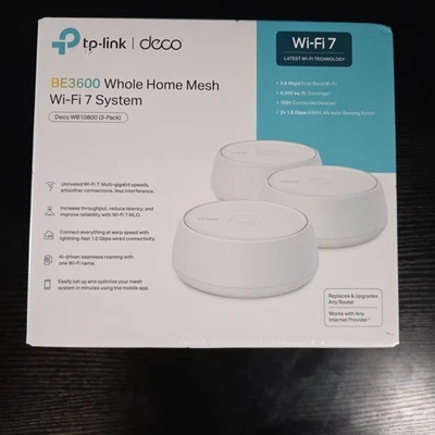 TP-Link - Deco BE3600 Dual-Band WiFi 7 Mesh System 3-Pack - White (0349) - Image 1 of 4