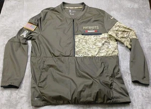 New England Patriots nike Shield On Field Salute To Service LG 1/2 Zip Jacket - Picture 1 of 15