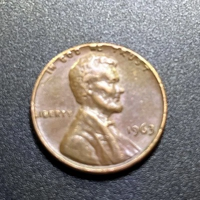1963 No Mint Mark Penny Everything On Rim, Very Good Condition - Image 1 of 4