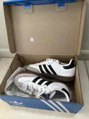 Adidas Samba OG Shoes Sneaker White Black Toddler Size 8c So Cute!! - Image 1 of 4