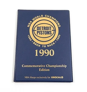 1990 Unocal Detroit Pistons Back To Back World Champoins Card Set In Binder - Bild 1 von 2