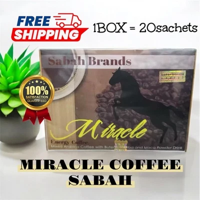 Miracle Coffee Sabah Brands 20 Sachets For Men and Women Energy Booster ORIGINAL - Image 1 of 4