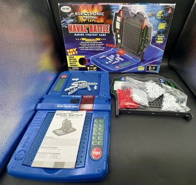 Electronic Talking Naval Battle Marine Strategy Game Eztec 2012 Complete TESTED - Image 1 of 4