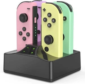 Dock Di Ricarica Joycon per Nintendo Switch/Switch 2, Caricabatterie Controller  - Foto 1 di 8