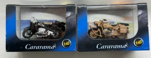 Model Lot Cararama 1941 BMW R75 Africa Corp WWII Motorcycle & Black BMW R75 - Picture 1 of 19