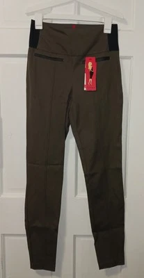 2014 NWT SPANX Classic Twill Leggings Brownstone, Sz M Womens *  FLAW - Image 1 of 4