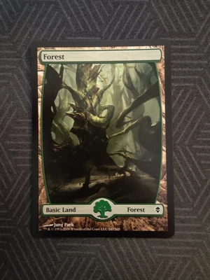 mtg forest full art 247 zendikar - Image 1 of 2