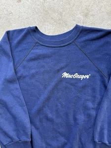Vintage MacGregor Golf Raglan Navy Blue 1980’s Sweatshirt Men’s Small - Picture 1 of 6