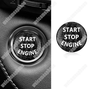 Carbon Fiber Car Push Start Engine Ignition Button Decoration Cover For Car SUV - Picture 1 of 5