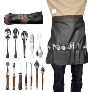 Professional Chef Plating Kit with Apron, 13 Piece Culinary Plating Set, Stai... - Picture 1 of 6