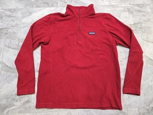 Patagonia Micro-D 1/4 Zip Fleecepullover Sweater Herren Gr. Large rot 26176 Jacke - Bild 1 von 7