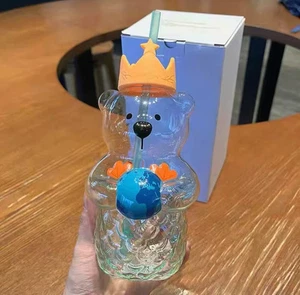 Vaso de pajita de vidrio Bearista Sirena Starbucks 2023 aniversario 591 ml! regalo - Imagen 1 de 5