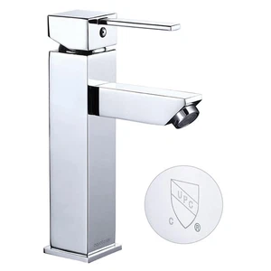 Rubinetto lavabo bagno acquaterio maniglia singola lavabo miscelatore rubinetto cascata - Foto 1 di 7