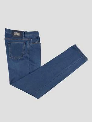 NUEVO ZILLI AZUL ALGODÓN PL EA JEANS US 40 - EU 56 ZJZ4 Foto 1 de 3