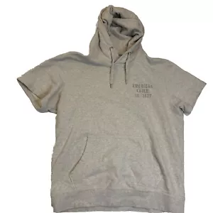 Sudadera con capucha gris manga corta 100 % algodón mediana American Eagle para mujer - Imagen 1 de 10