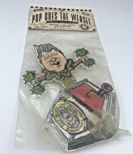 President Clinton, Pop Goes the Weasel Bill Clinton 1993 Window Toy Political - Picture 1 of 6