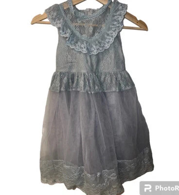 Trish Scully платье девочек Sz 6 кружева кромки трапеции серый Amidala специальный случай новый - Изображение 1 из 4